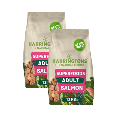 Harringtons Superfoods Complete Grain Free Hypoallergenic Salmon with Veg Dry Adult Dog Food 12kg