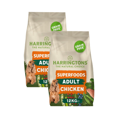 Harringtons Superfoods Complete Grain Free Hypoallergenic Chicken with Veg Dry Adult Dog Food 12kg