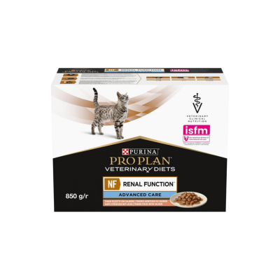 PRO PLAN VETERINARY DIETS NF Advanced Care Renal Function Wet Cat Food Salmon 10x85g, Pack of 4