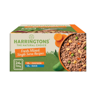 Harringtons Complete Wet Tray Grain Free Hypoallergenic Adult Dog Food Mixed Pack 24x150g